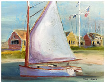 Catboat off Stone Horse Yacht Club